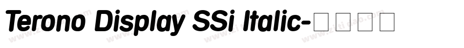 Terono Display SSi Italic字体转换
